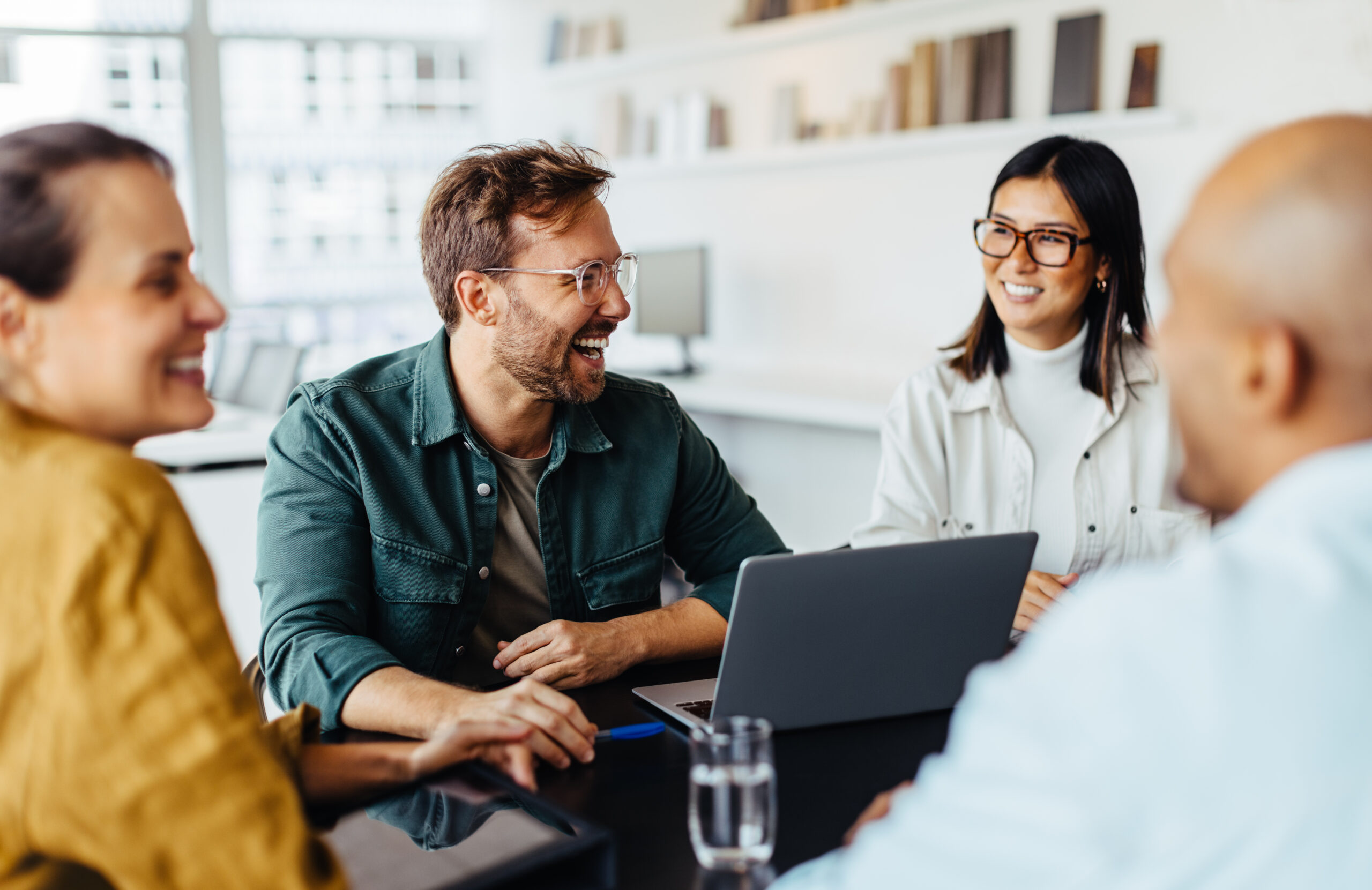 Diverse business people having a team meeting in an office